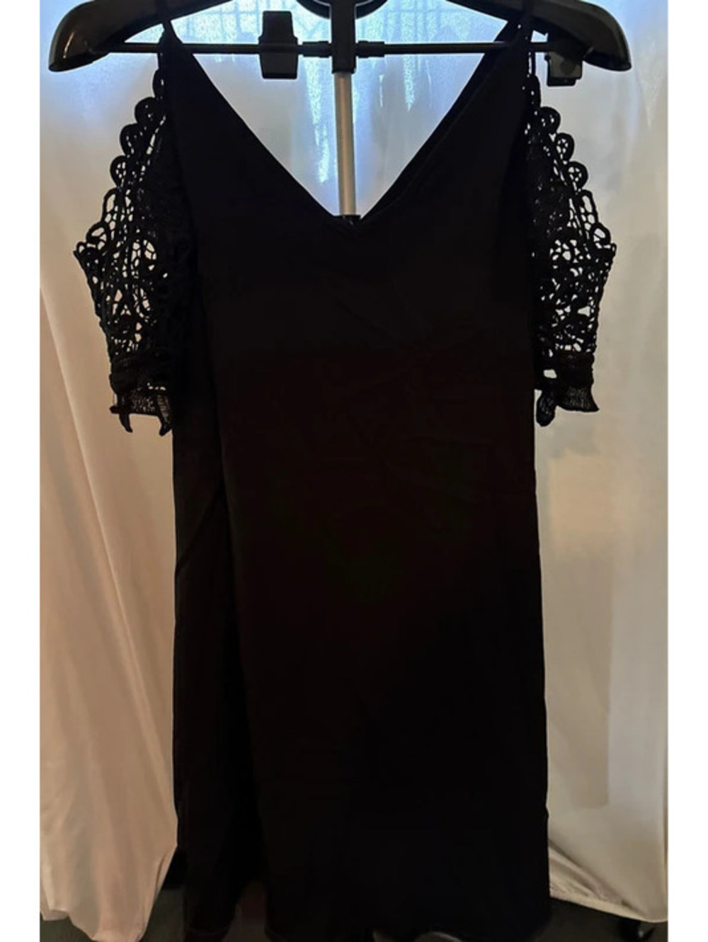 Polyester Cold Shoulder with Lace Sleeves - Picture 2 of 2